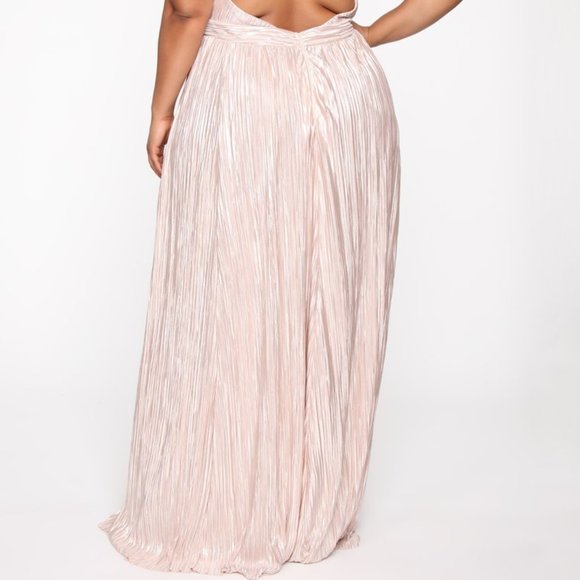 Pleated Maxi Dress - Champagne fashion nova - Picture 4 of 7